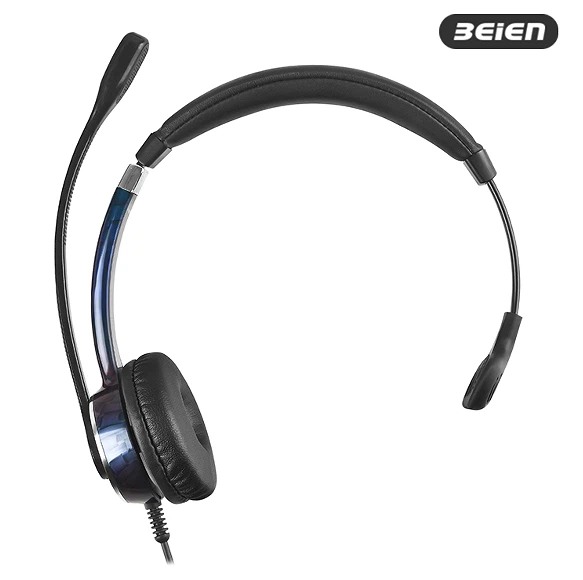 Mono Noise Canceling Wired Headset With Mic